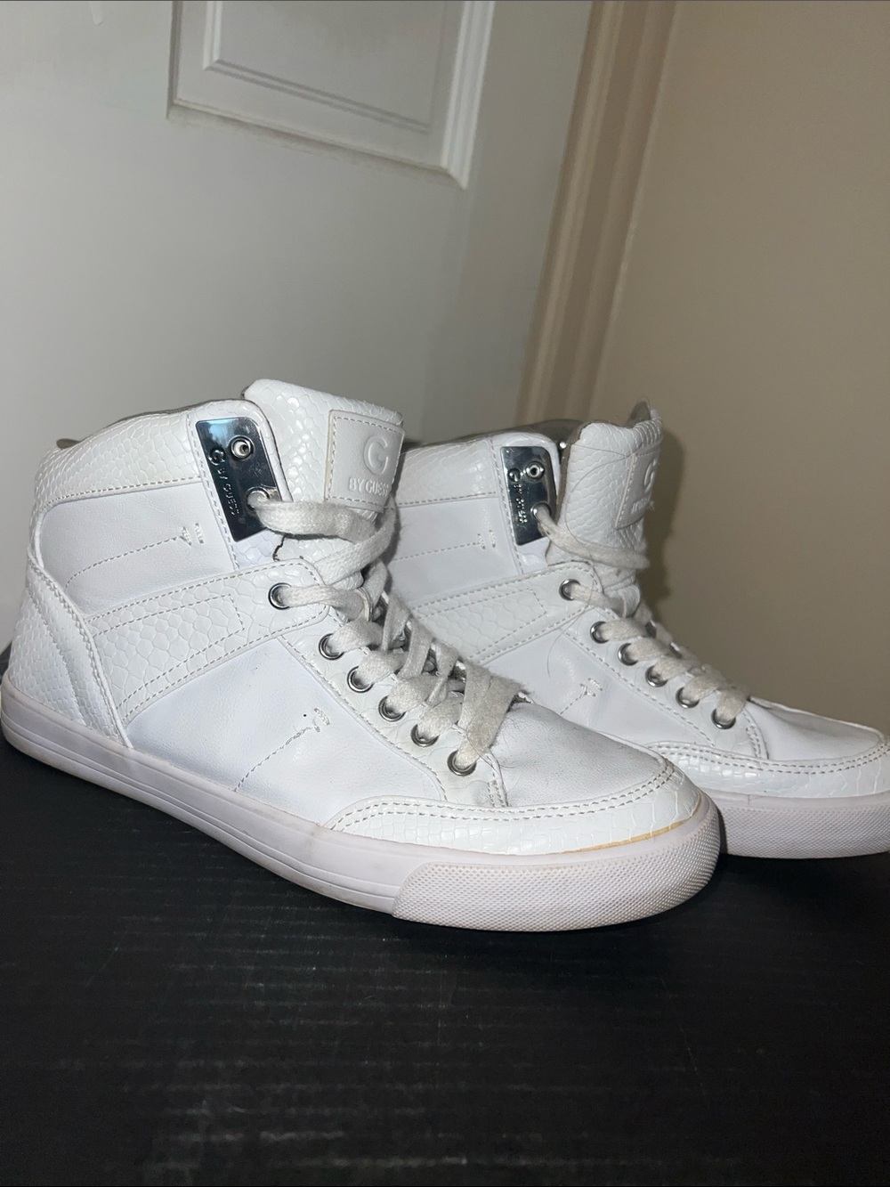 Guess Women’s White High-Top Sneakers
